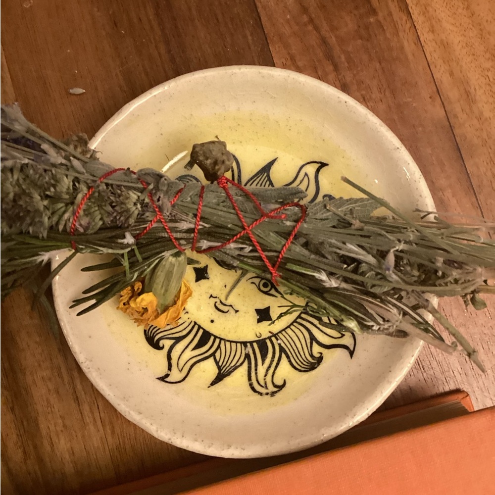 “Reclaiming my thyme” smudge wand rosemary, marigold, sage- cottagecore handmade - Picture 3 of 8